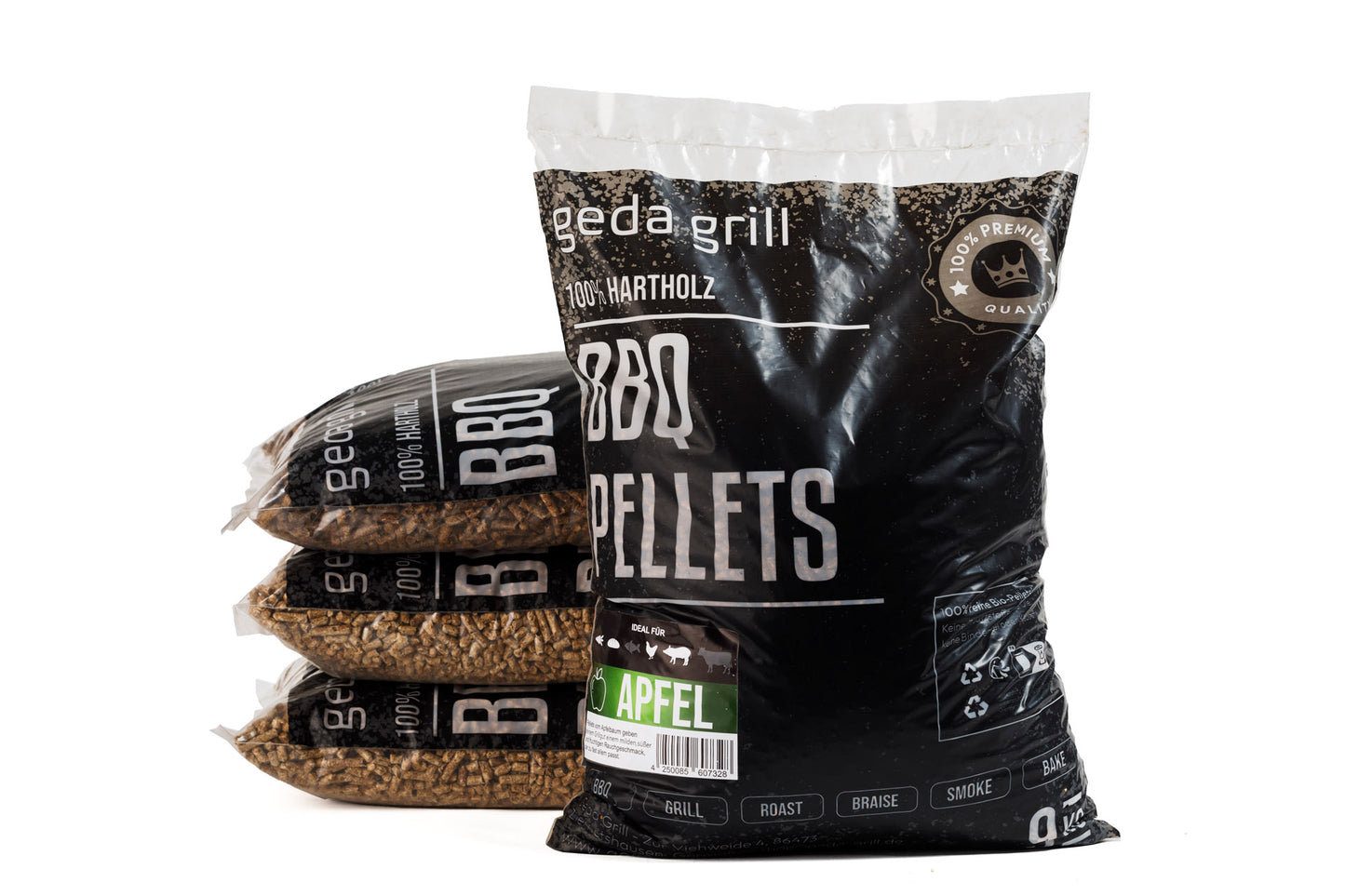 BBQ premium Hartholz Pellets Apfel 9kg - GEDA Grill