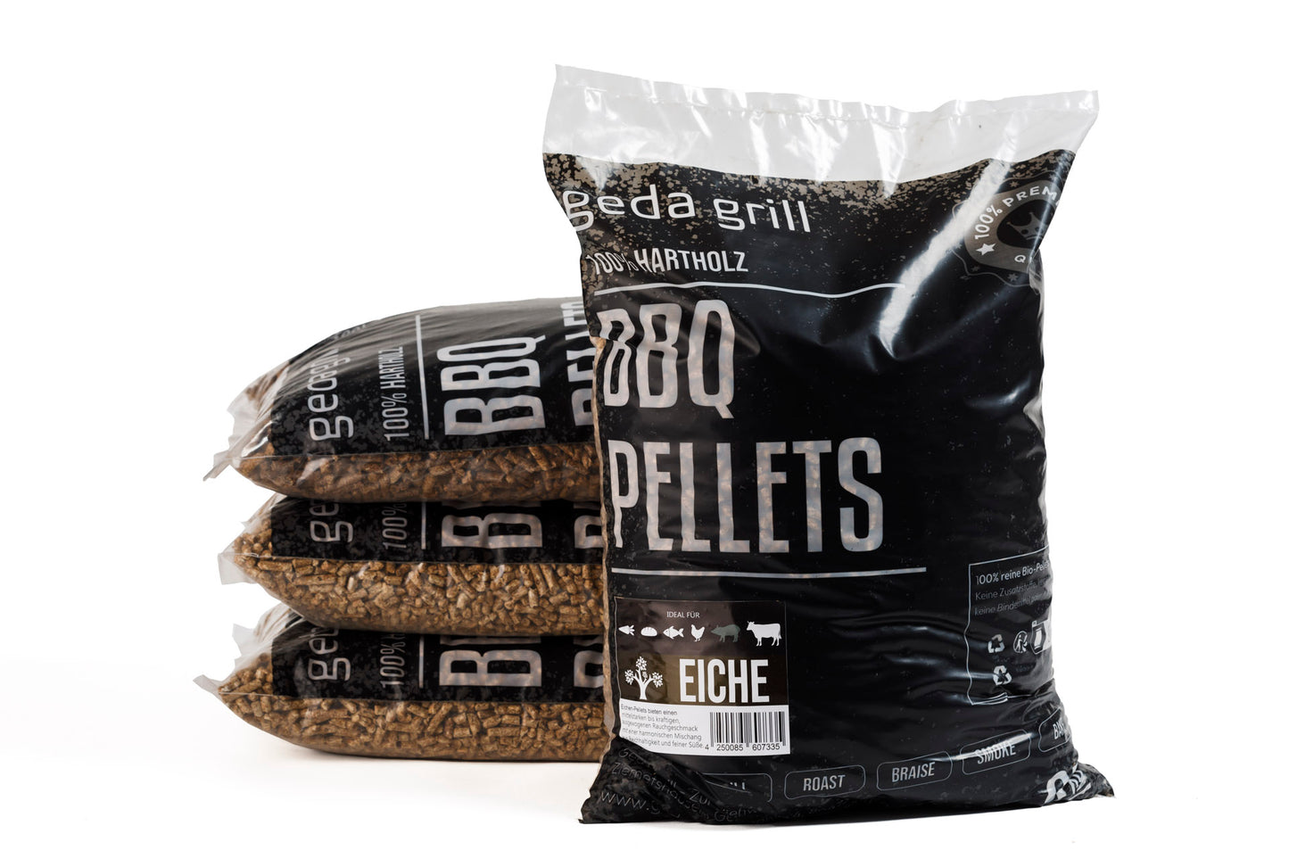 BBQ premium Hartholz Pellets Eiche 9kg - GEDA Grill