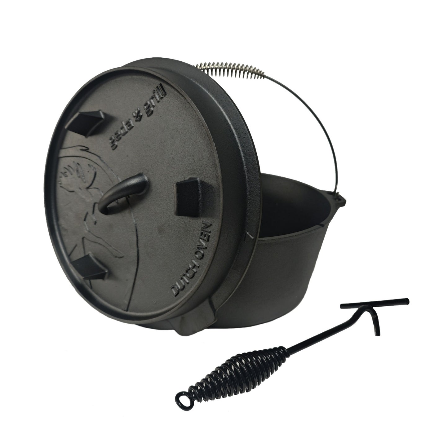 GEDA Grill Dutch Oven with Lid Lifter