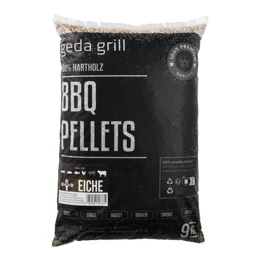 BBQ premium Hartholz Pellets Eiche 9kg - GEDA Grill