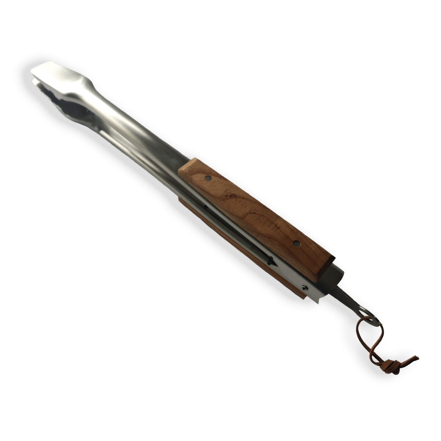 Grillzange 45cm Edelstahl mit Holzgriff