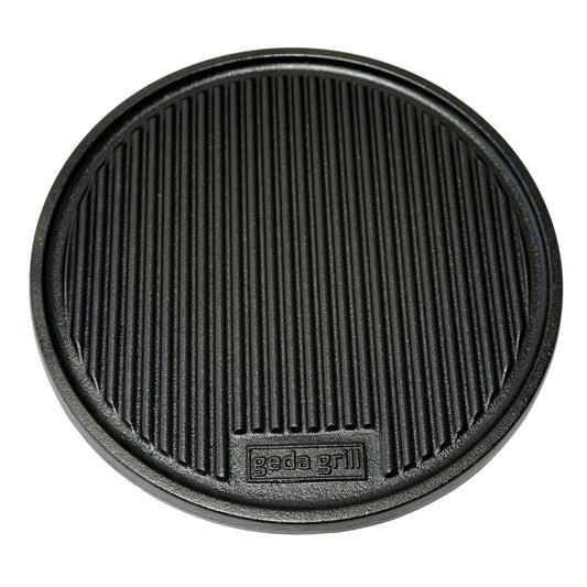 GEDA Grillplatte aus Gusseisen, Gussplatte 32 cm doppelseitig