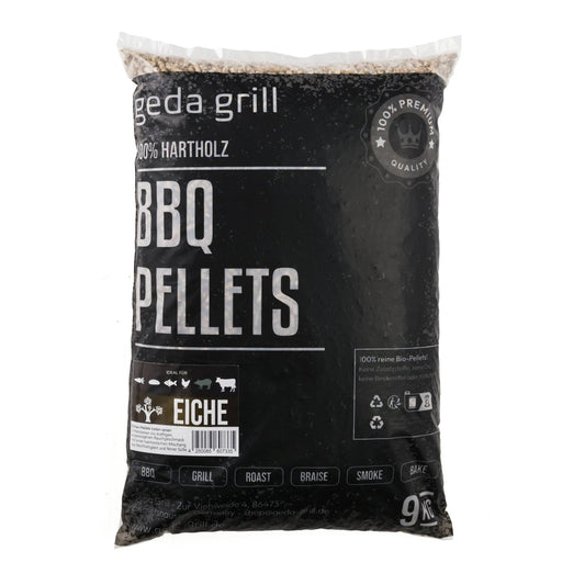 BBQ premium Hartholz Pellets Eiche 9kg - GEDA Grill - GEDA Grill