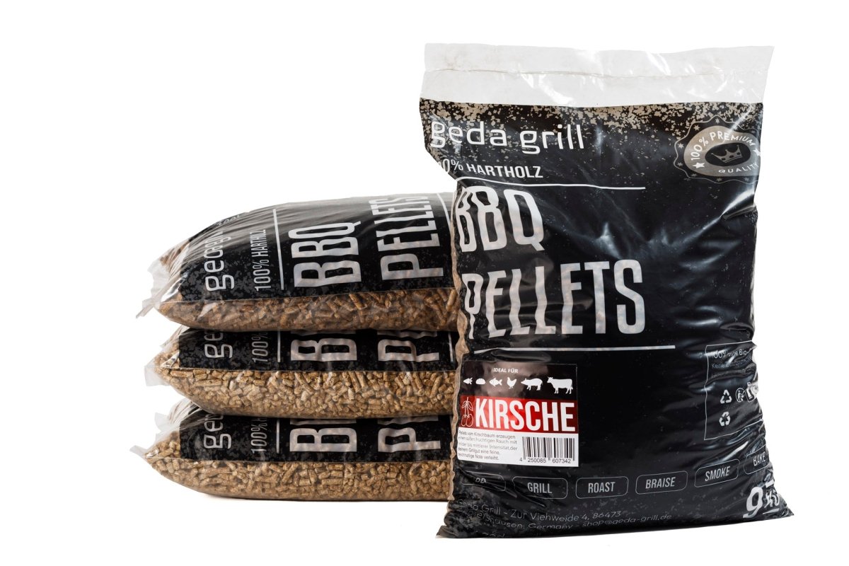 BBQ premium Hartholz Pellets Kirsche 9kg - GEDA Grill - GEDA Grill