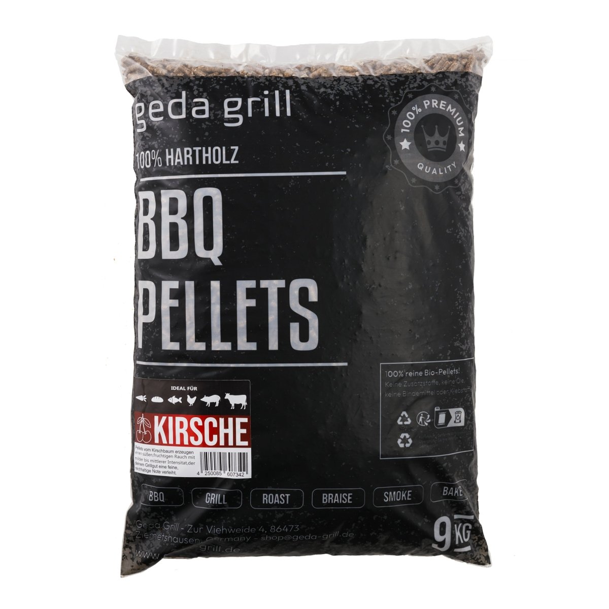 BBQ premium Hartholz Pellets Kirsche 9kg - GEDA Grill - GEDA Grill