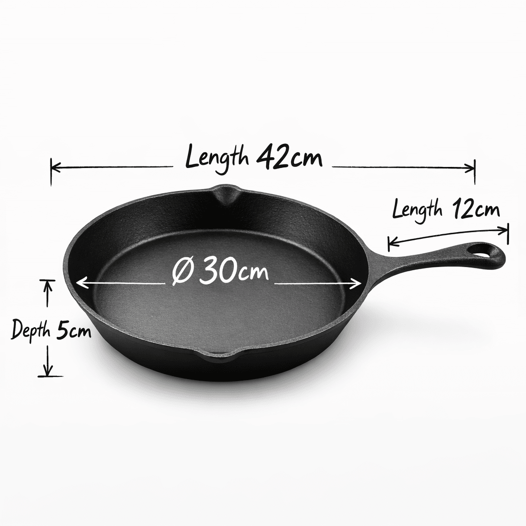 GEDA Cast Iron Skillet Ø30cm Gusspfanne - GEDA Grill