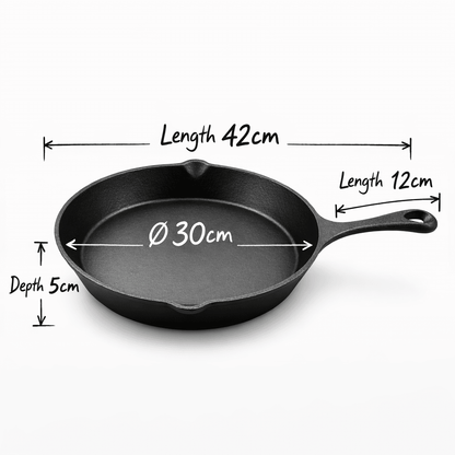 GEDA Cast Iron Skillet Ø30cm Gusspfanne - GEDA Grill