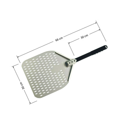 GEDA Flamma Aluminium Pizzaheber 30cm, eloxiert, perforiert, abnehmbar - GEDA Grill