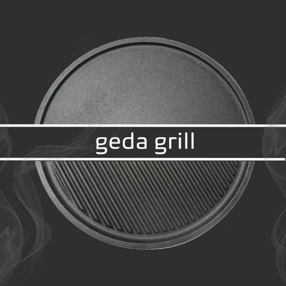 Grillplatte aus Gusseisen, GEDA Gussplatte 32 cm doppelseitig - GEDA Grill